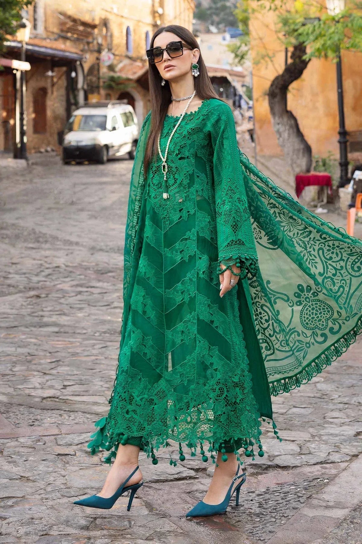 Maria B | Luxury Lawn 25 | D-2508-B - Rang-e-Khaas