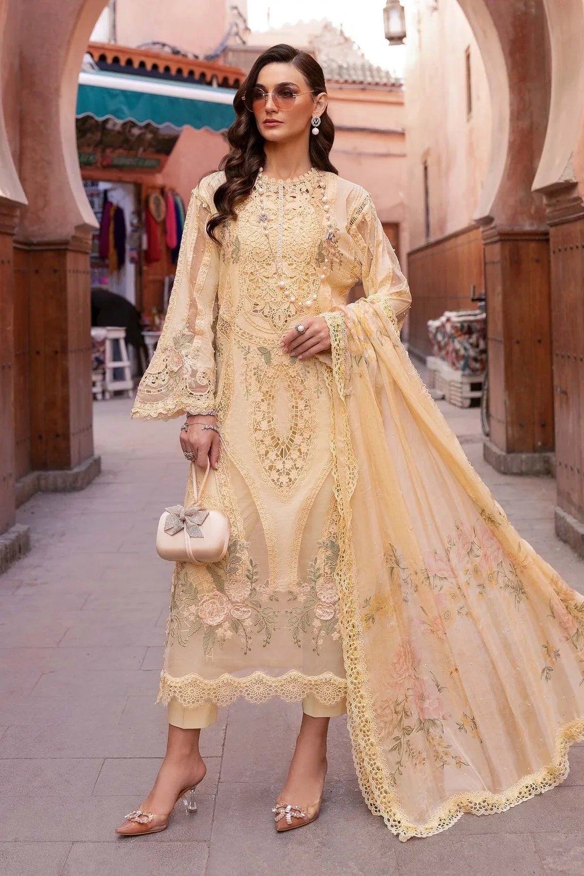 Maria B | Luxury Lawn 25 | D-2509-A - Rang-e-Khaas
