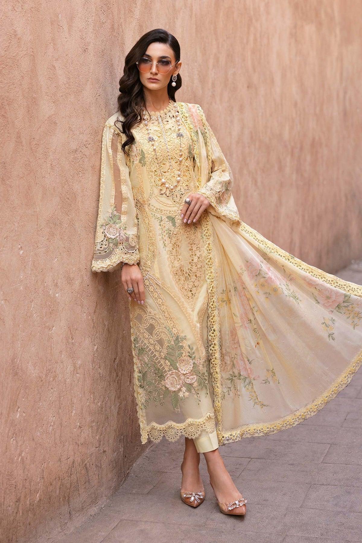 Maria B | Luxury Lawn 25 | D-2509-A - Rang-e-Khaas