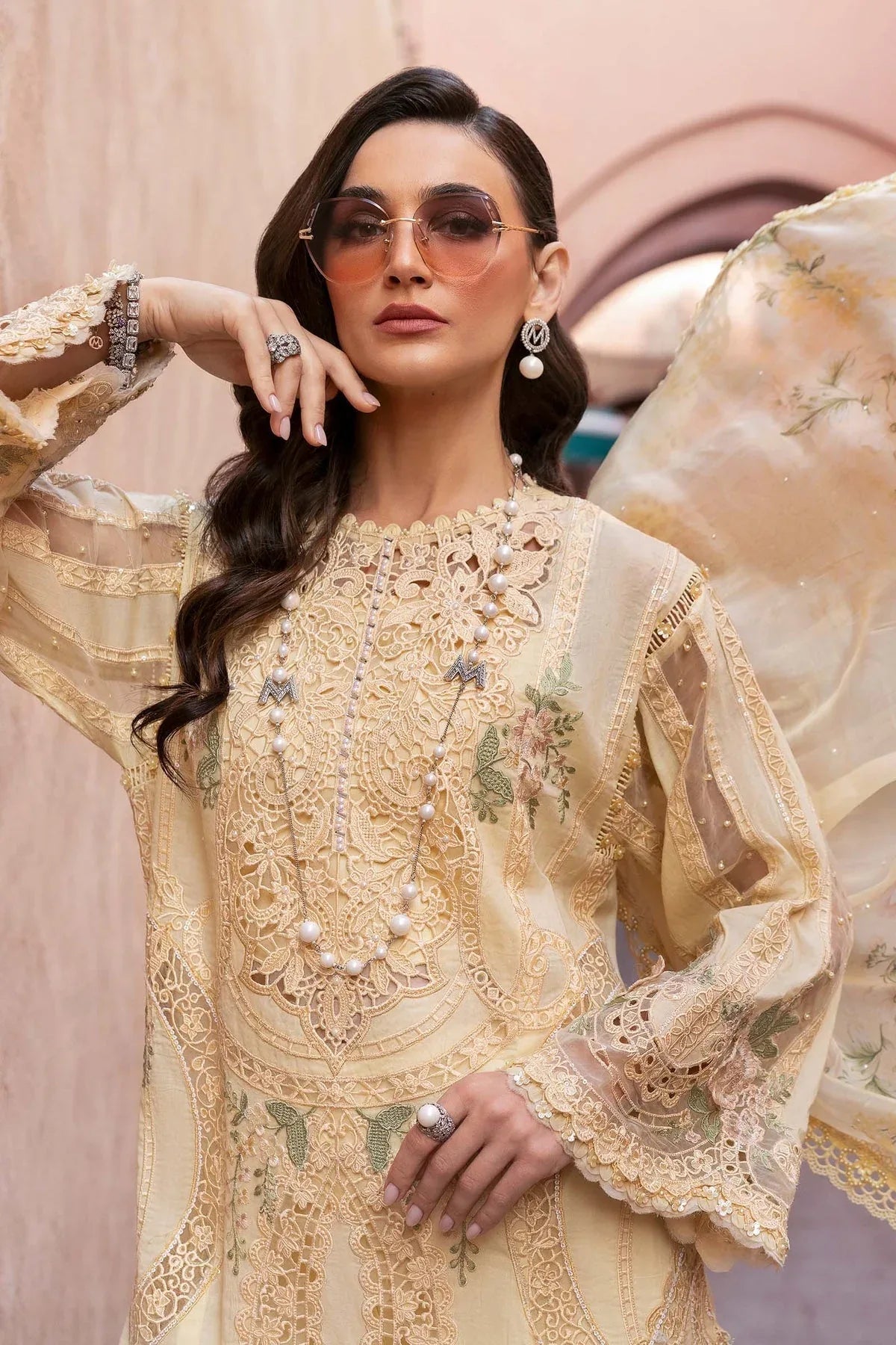 Maria B | Luxury Lawn 25 | D-2509-A - Rang-e-Khaas