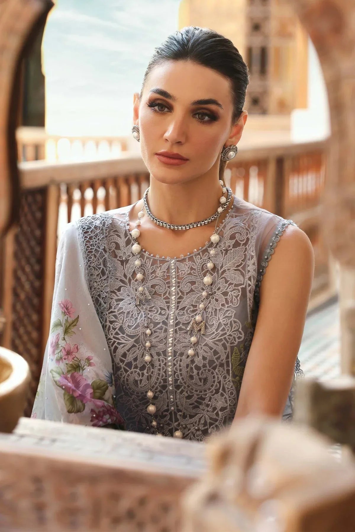 Maria B | Luxury Lawn 25 | D-2509-B - Rang-e-Khaas