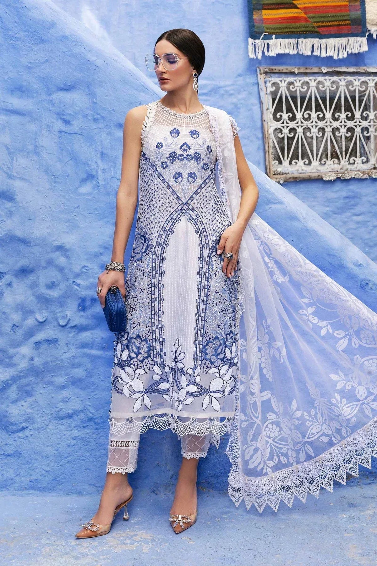 Maria B | Luxury Lawn 25 | D-2510-A - Rang-e-Khaas