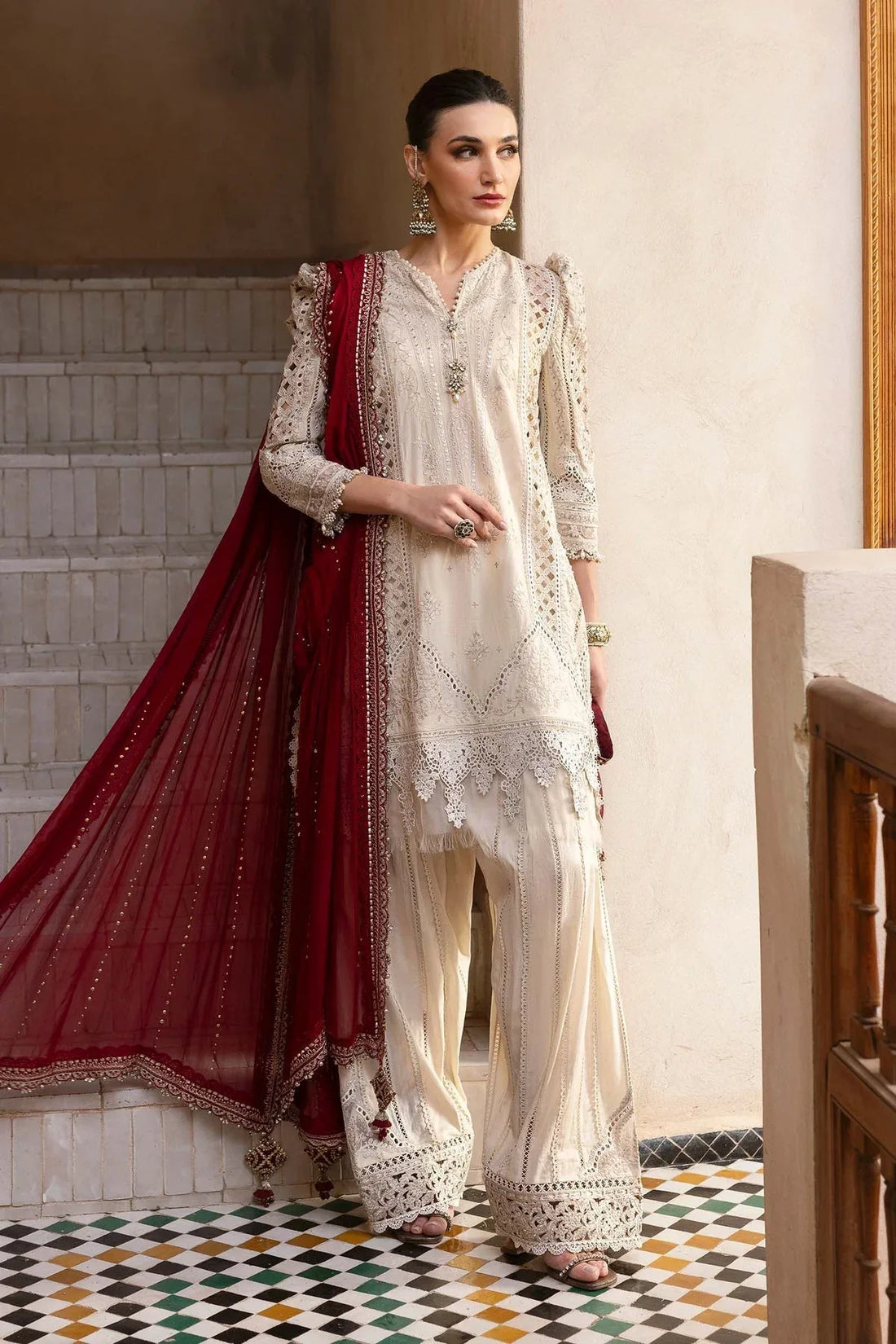 Maria B | Luxury Lawn 25 | D-2511-B - Rang-e-Khaas