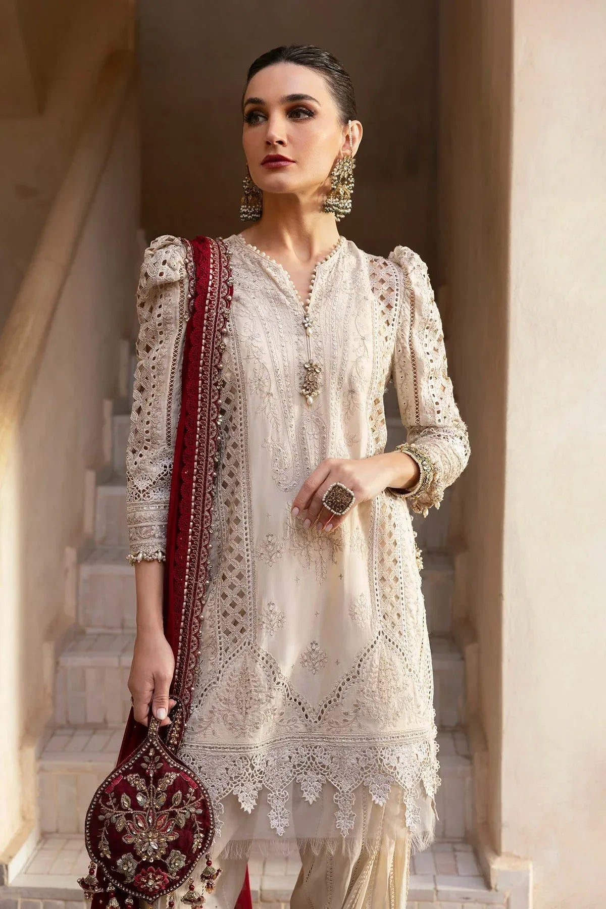 Maria B | Luxury Lawn 25 | D-2511-B - Rang-e-Khaas