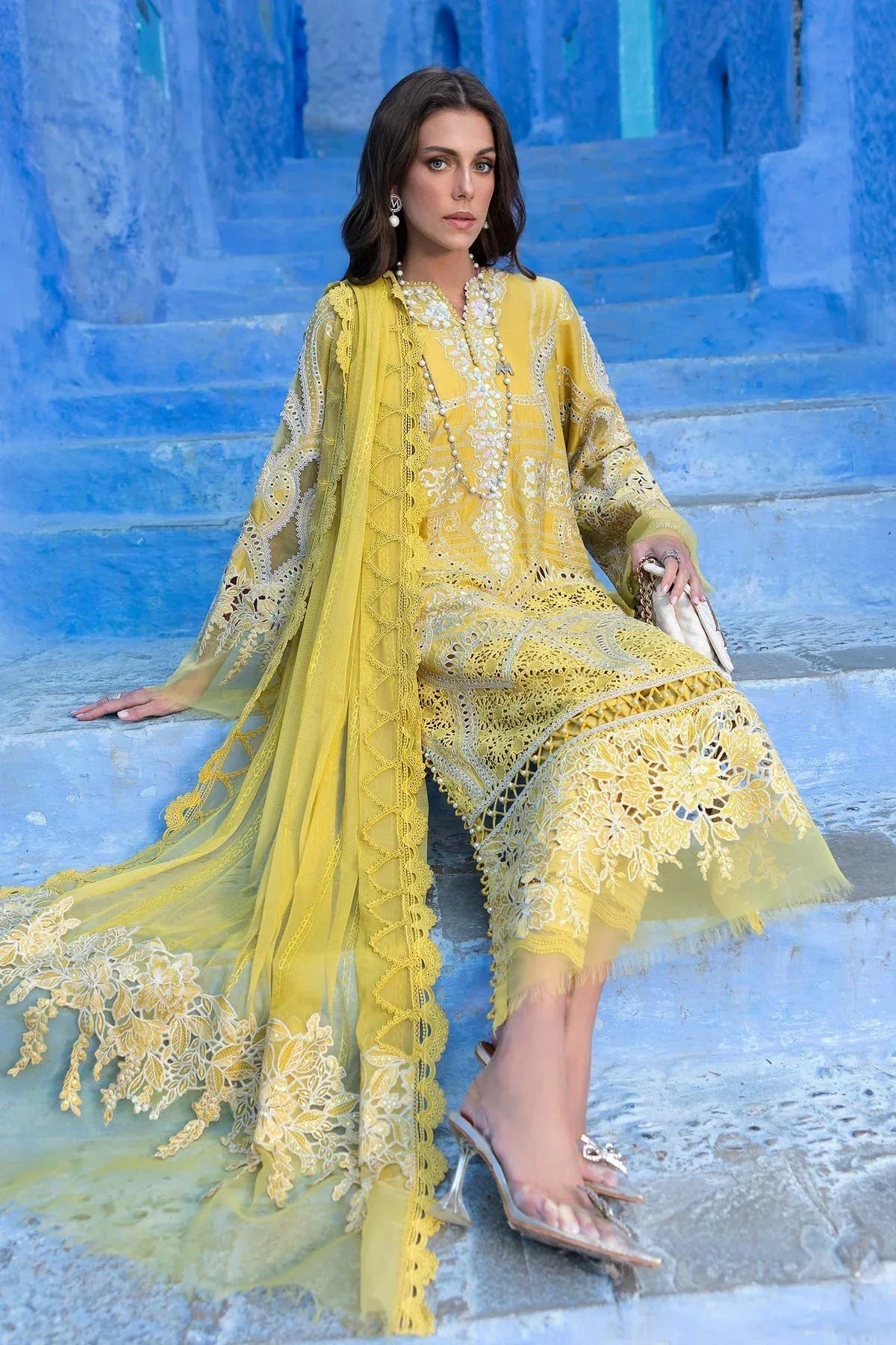 Maria B | Luxury Lawn 25 | D-2512-A - Rang-e-Khaas