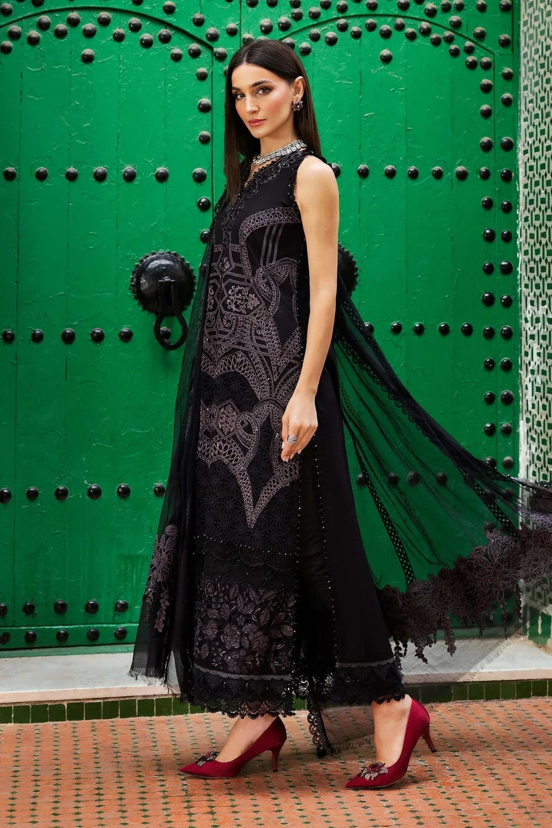Maria B | Luxury Lawn 25 | D-2512-B - Rang-e-Khaas