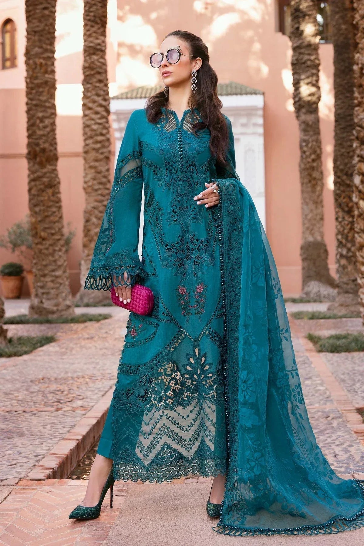 Maria B | Luxury Lawn 25 | D-2513-B - Rang-e-Khaas