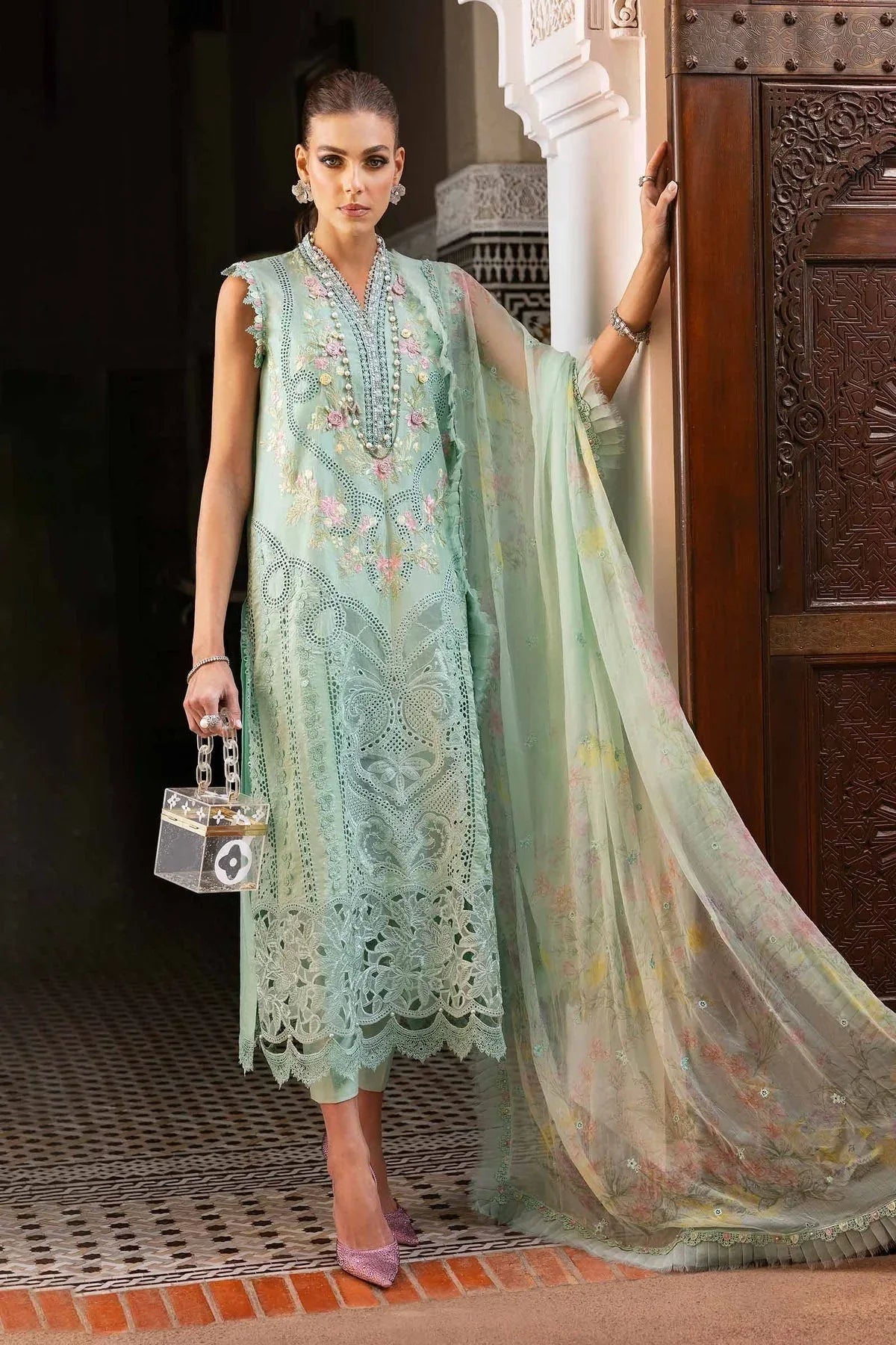 Maria B | Luxury Lawn 25 | D-2514-A - Rang-e-Khaas