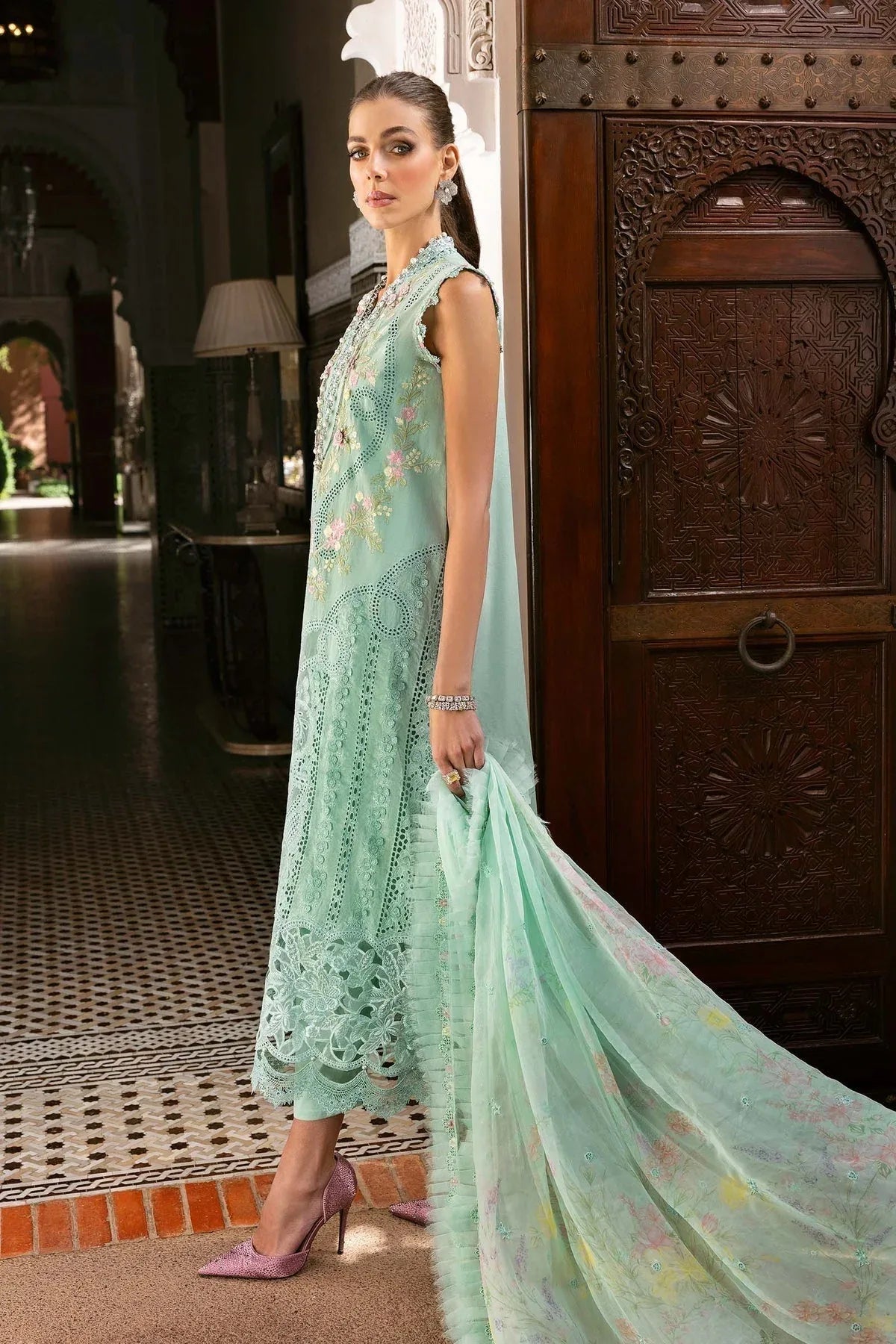 Maria B | Luxury Lawn 25 | D-2514-A - Rang-e-Khaas