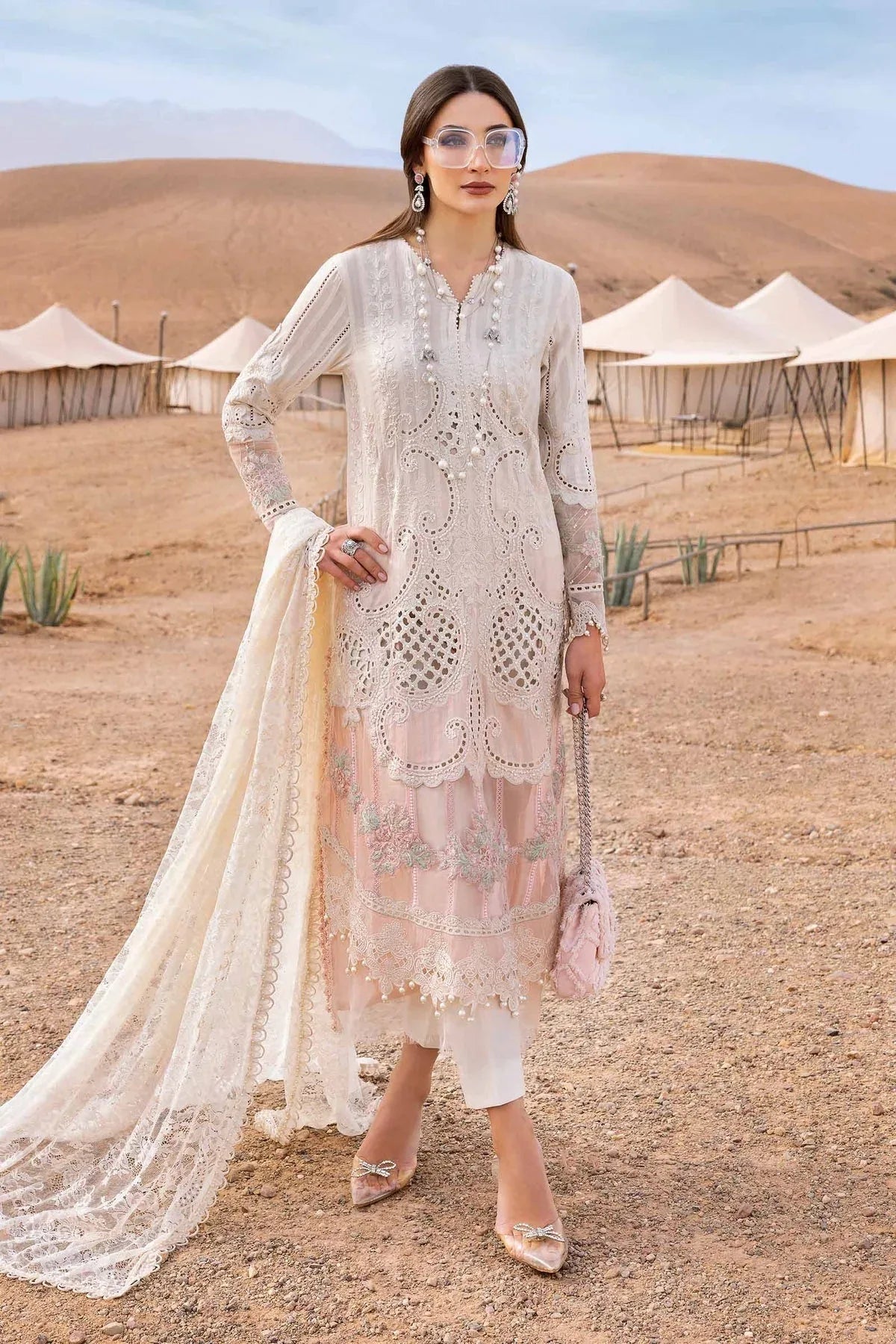 Maria B | Luxury Lawn 25 | D-2515-A - Rang-e-Khaas