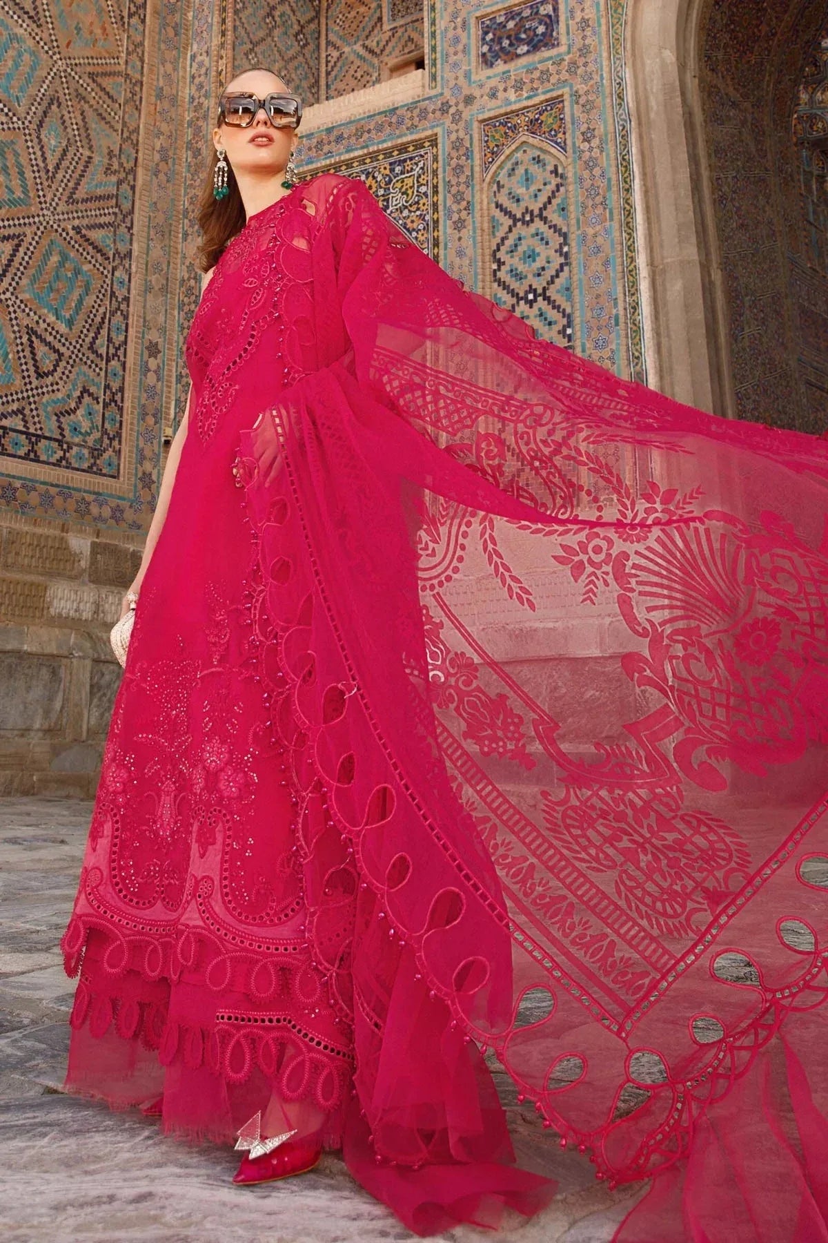 Maria B | Luxury Lawn | D-2303-A - Rang-e-Khaas