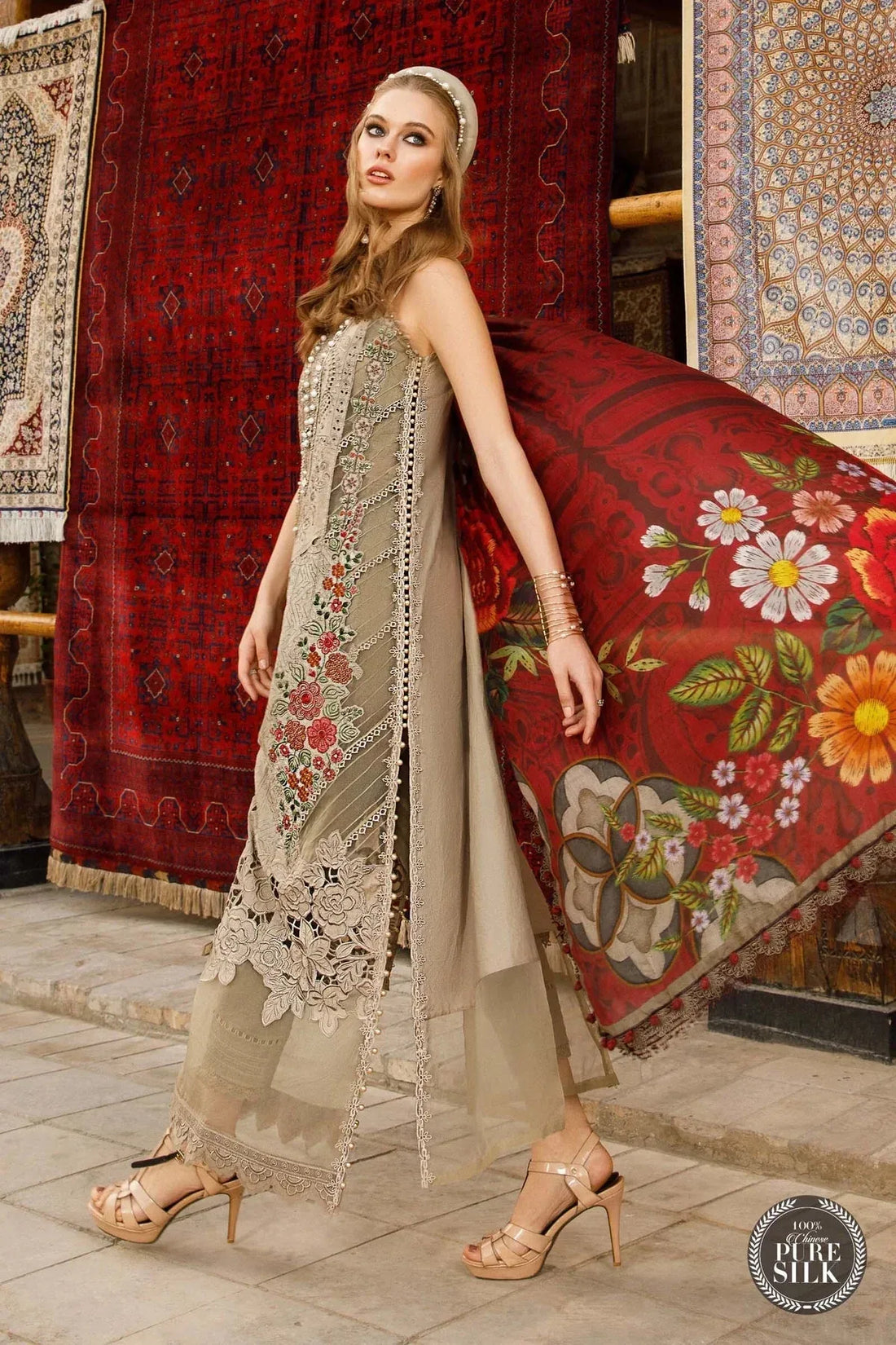 Maria B | Luxury Lawn | D-2313-A - Rang-e-Khaas