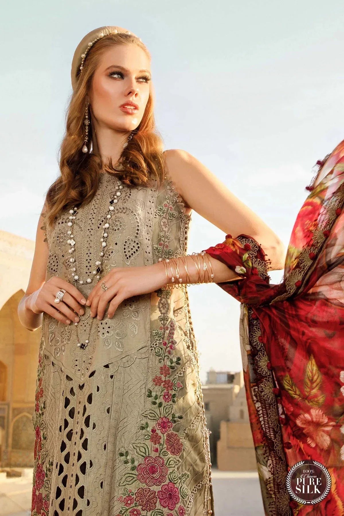 Maria B | Luxury Lawn | D-2313-A - Rang-e-Khaas