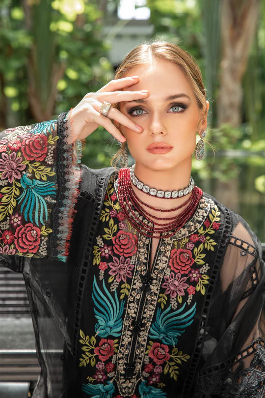 Maria B | Luxury Lawn | EL-23-04-Black - Rang-e-Khaas