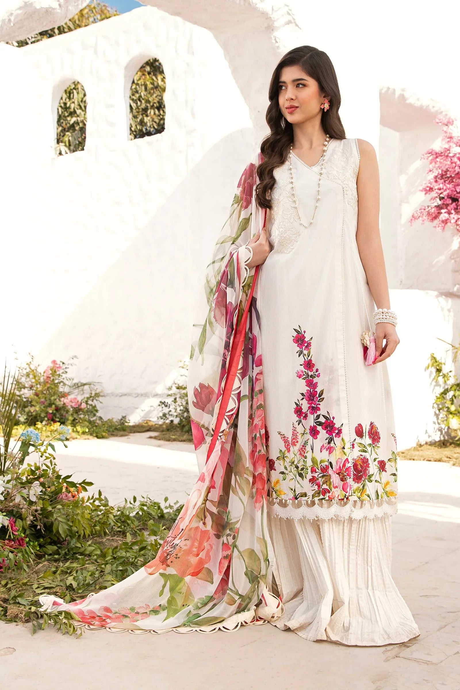 Maria B | M Basic Summer Lawn 25 | MB-CUS25-701B - Rang-e-Khaas