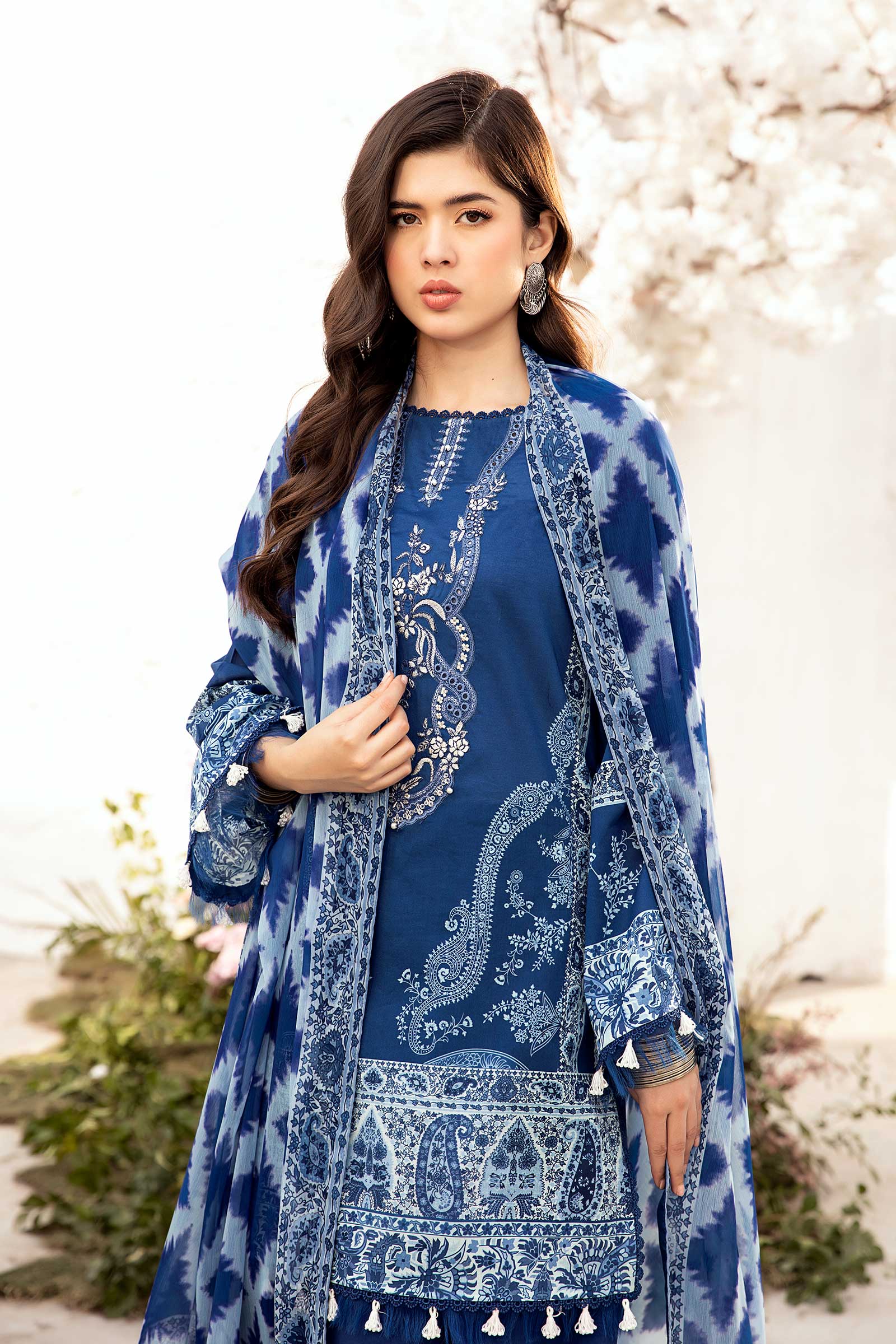 Maria B | M Basic Summer Lawn 25 | MB-CUS25-703B - Rang-e-Khaas