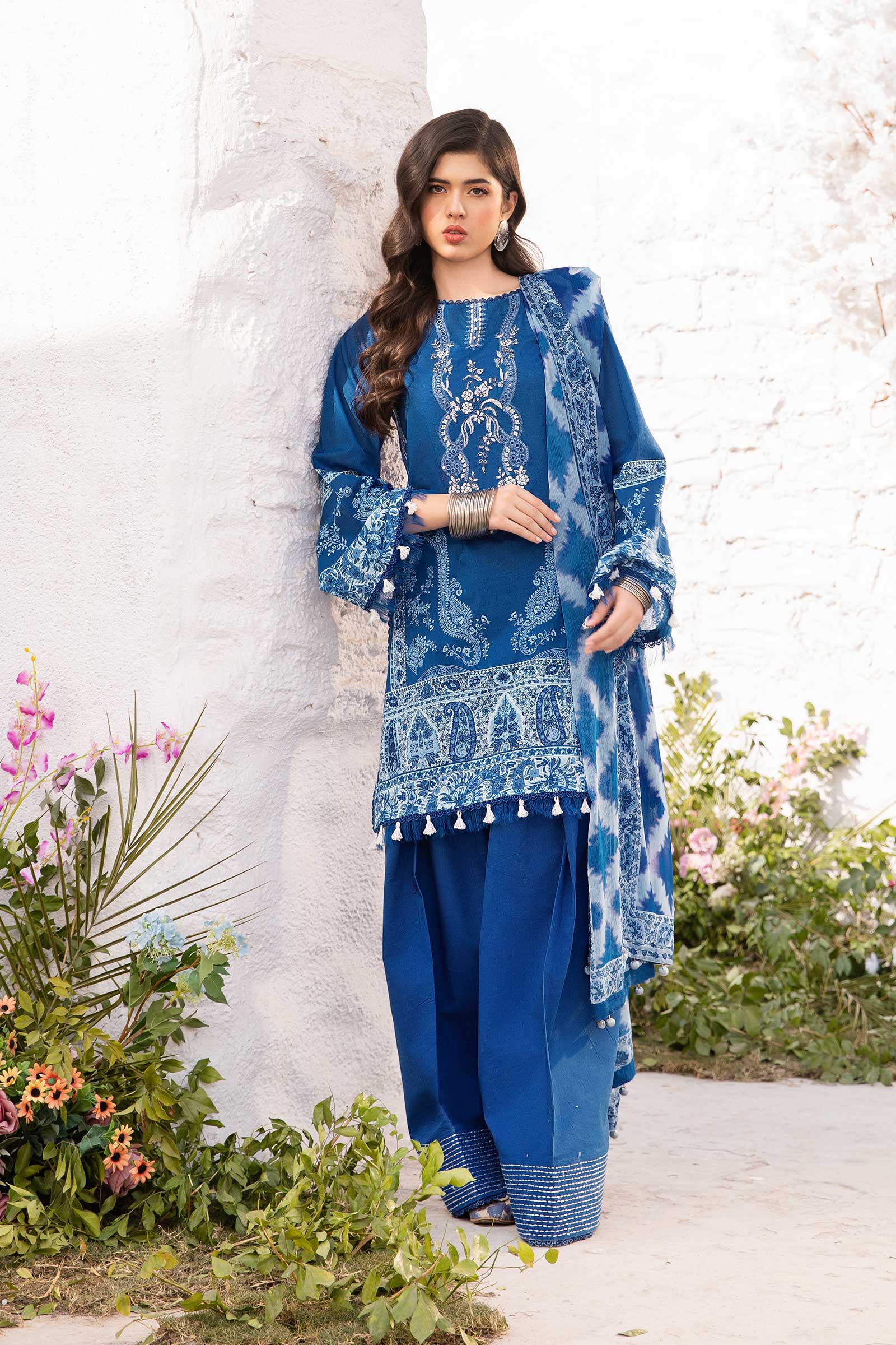 Maria B | M Basic Summer Lawn 25 | MB-CUS25-703B - Rang-e-Khaas