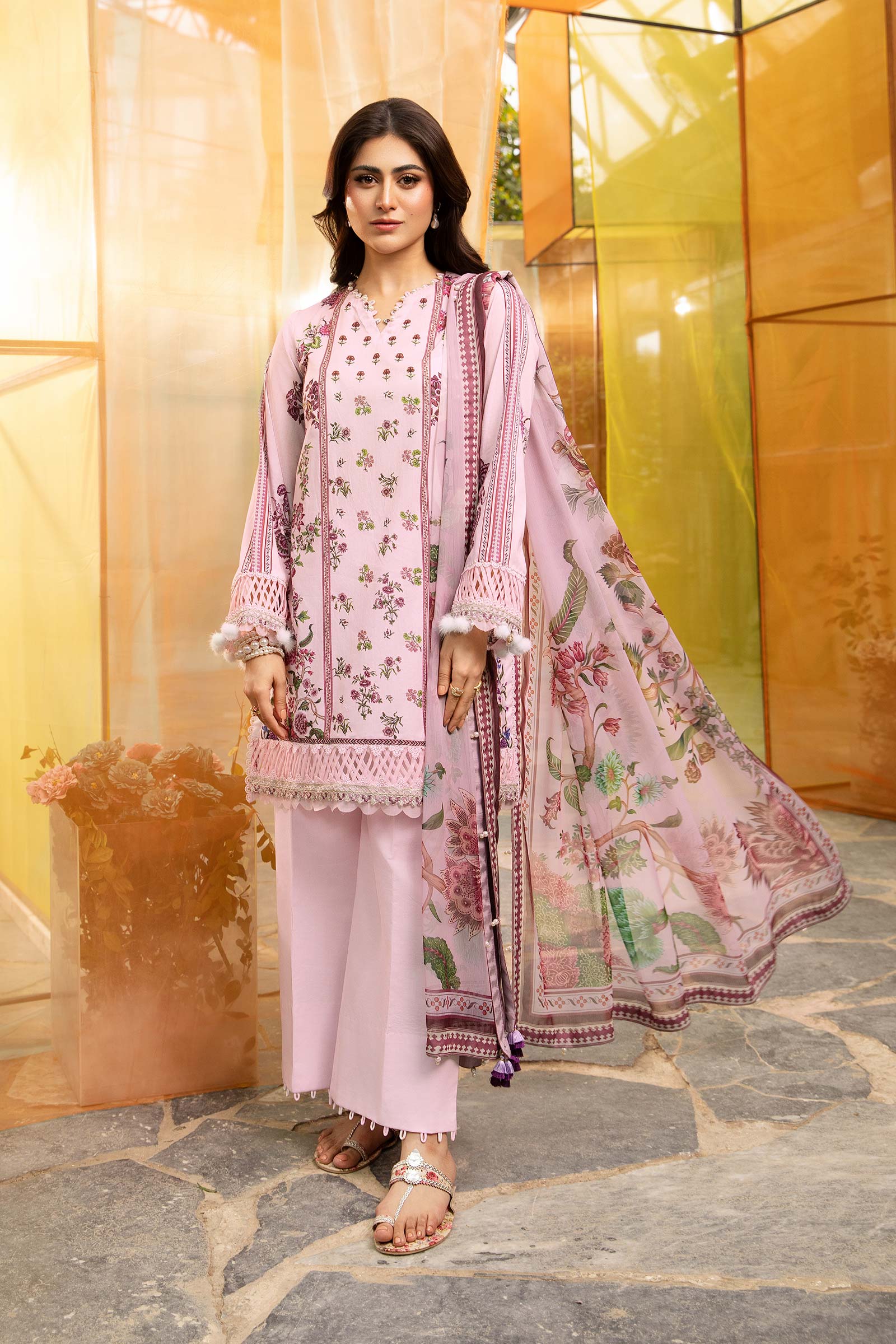Maria B | M Basic Summer Lawn 25 | MB-CUS25-705B - Rang-e-Khaas