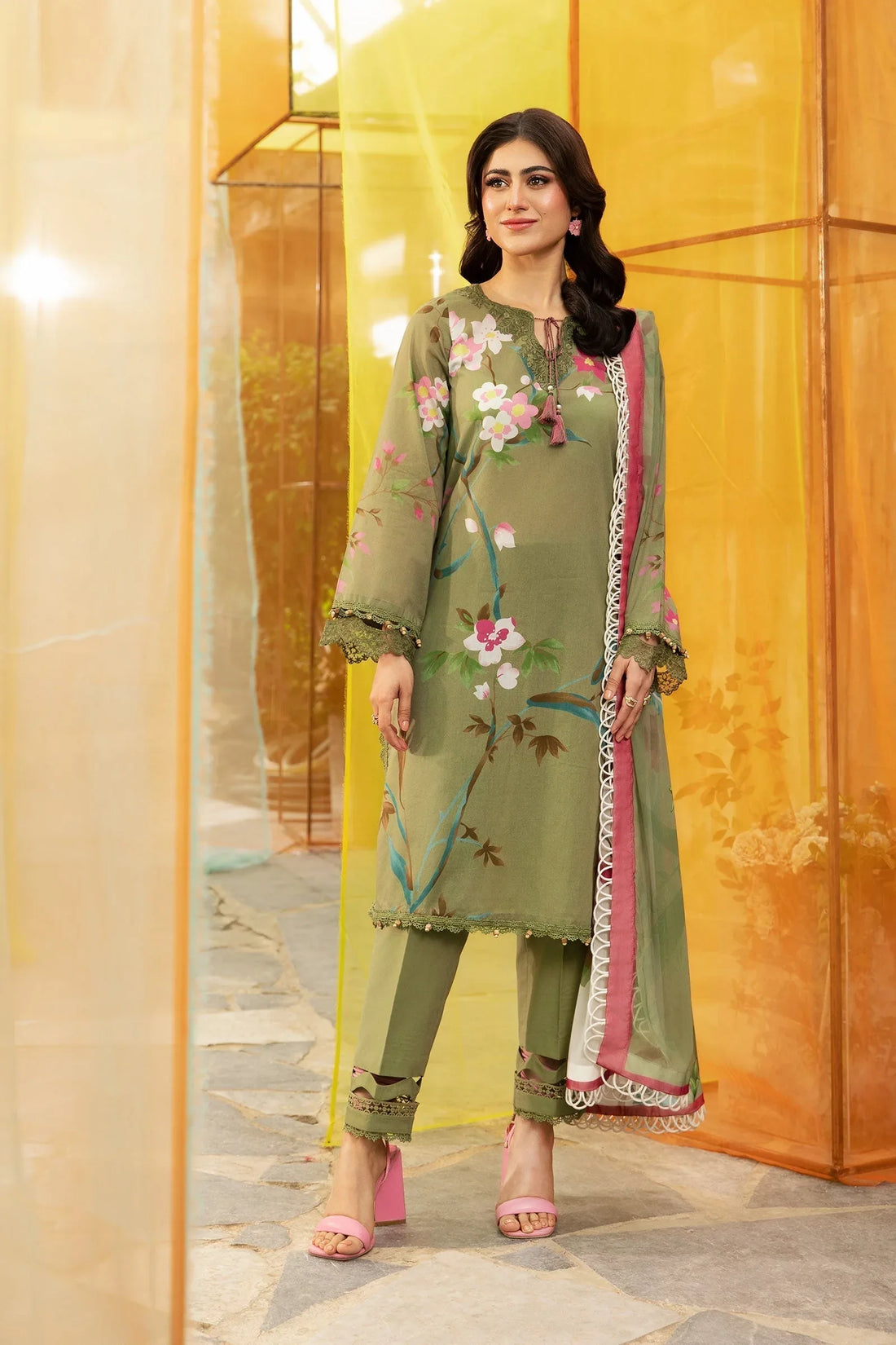 Maria B | M Basic Summer Lawn 25 | MB-CUS25-707A - Rang-e-Khaas