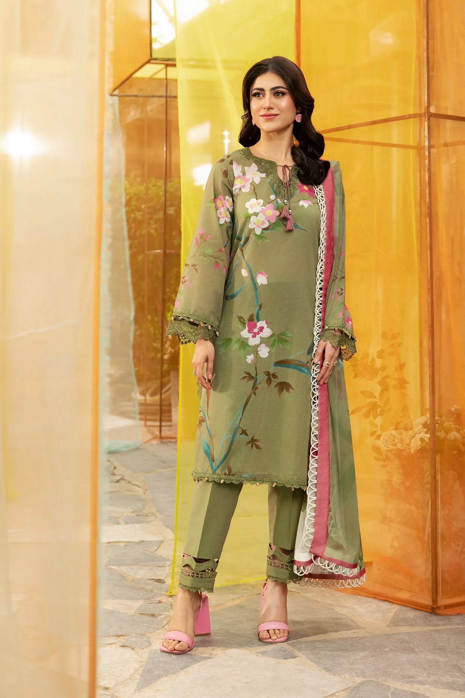 Maria B | M Basic Summer Lawn 25 | MB-CUS25-707A - Rang-e-Khaas