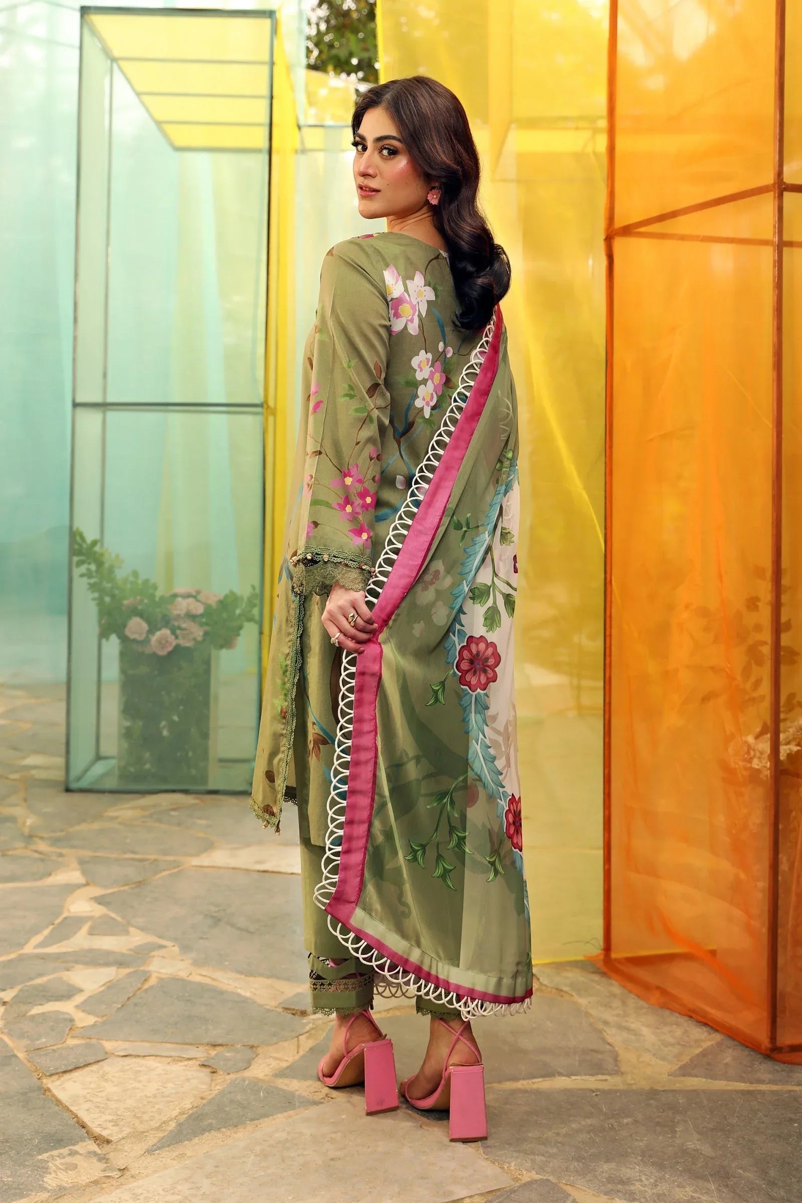 Maria B | M Basic Summer Lawn 25 | MB-CUS25-707A - Rang-e-Khaas