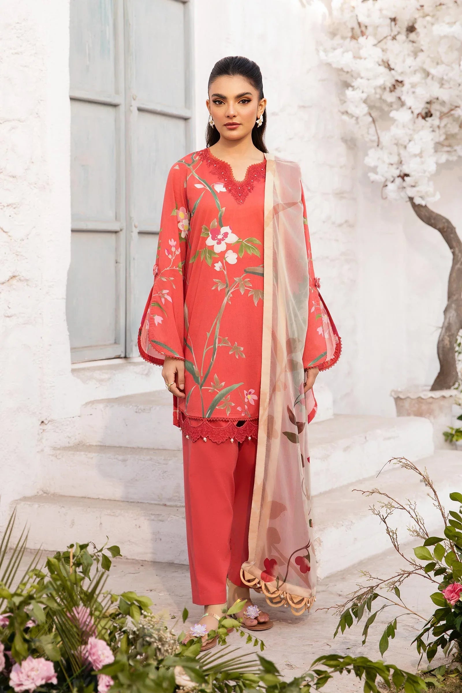 Maria B | M Basic Summer Lawn 25 | MB-CUS25-707B - Rang-e-Khaas