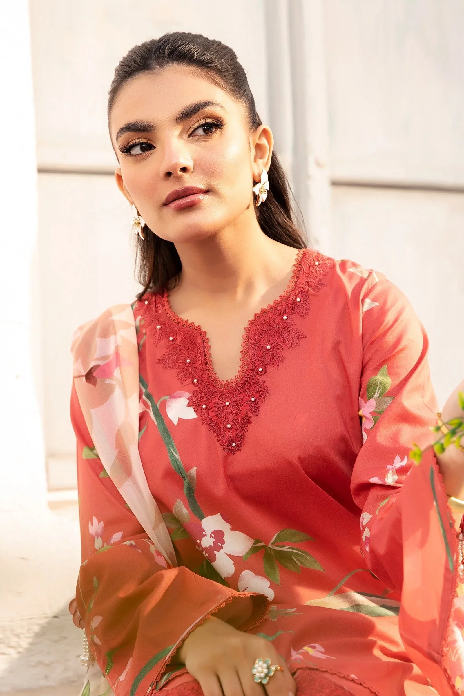 Maria B | M Basic Summer Lawn 25 | MB-CUS25-707B - Rang-e-Khaas