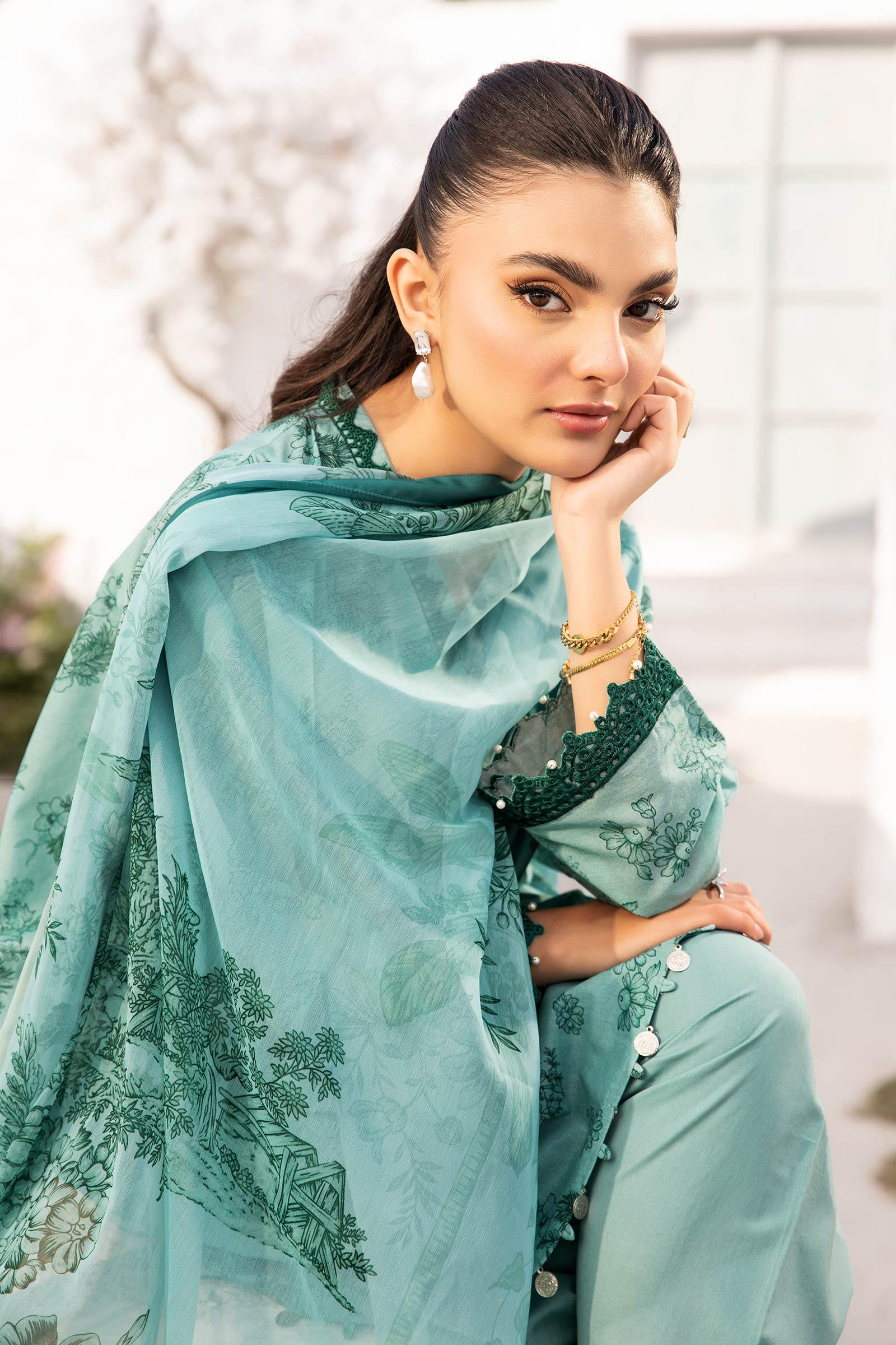 Maria B | M Basic Summer Lawn 25 | MB-CUS25-708B - Rang-e-Khaas