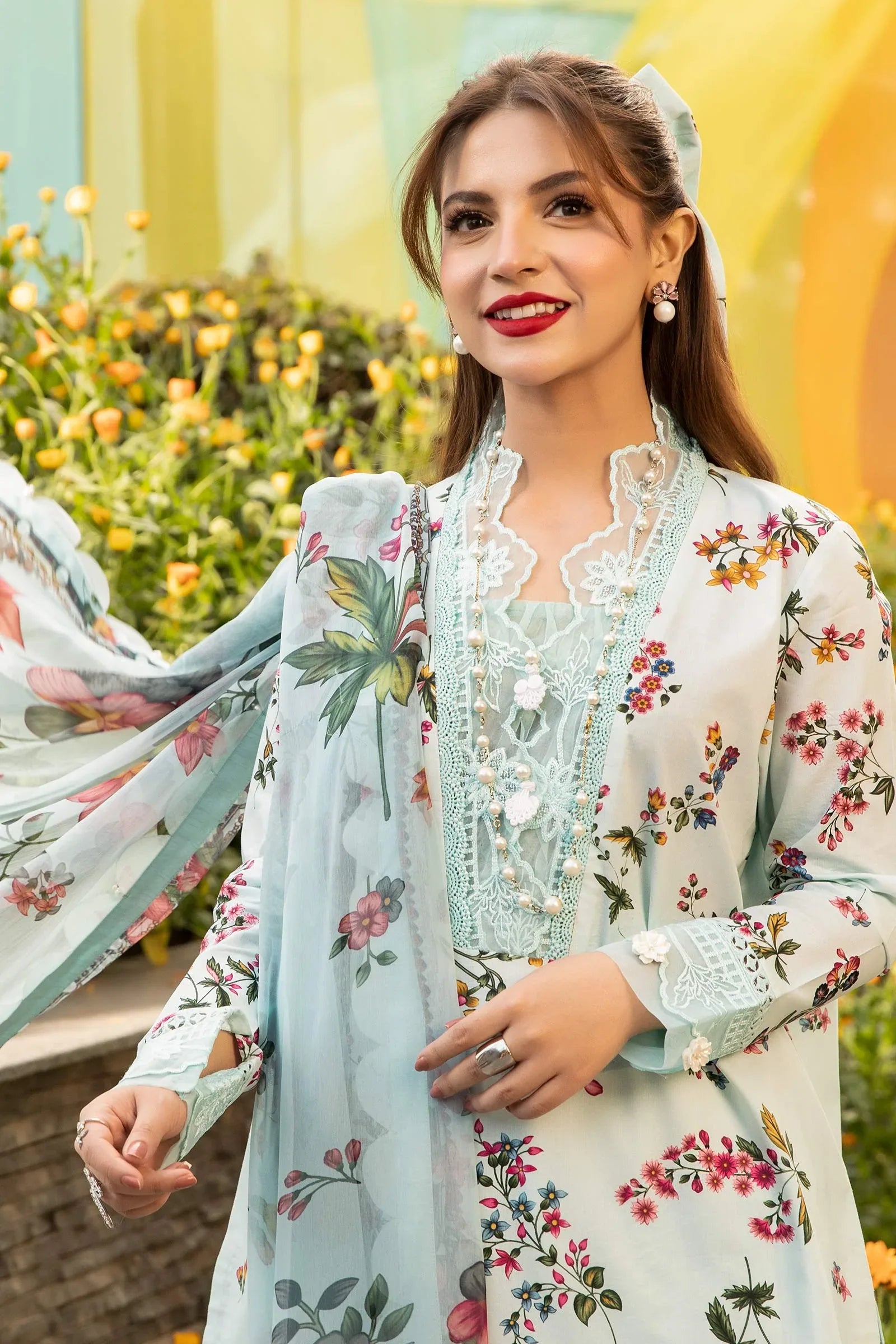 Maria B | M Basic Summer Lawn 25 | MB-CUS25-709B - Rang-e-Khaas