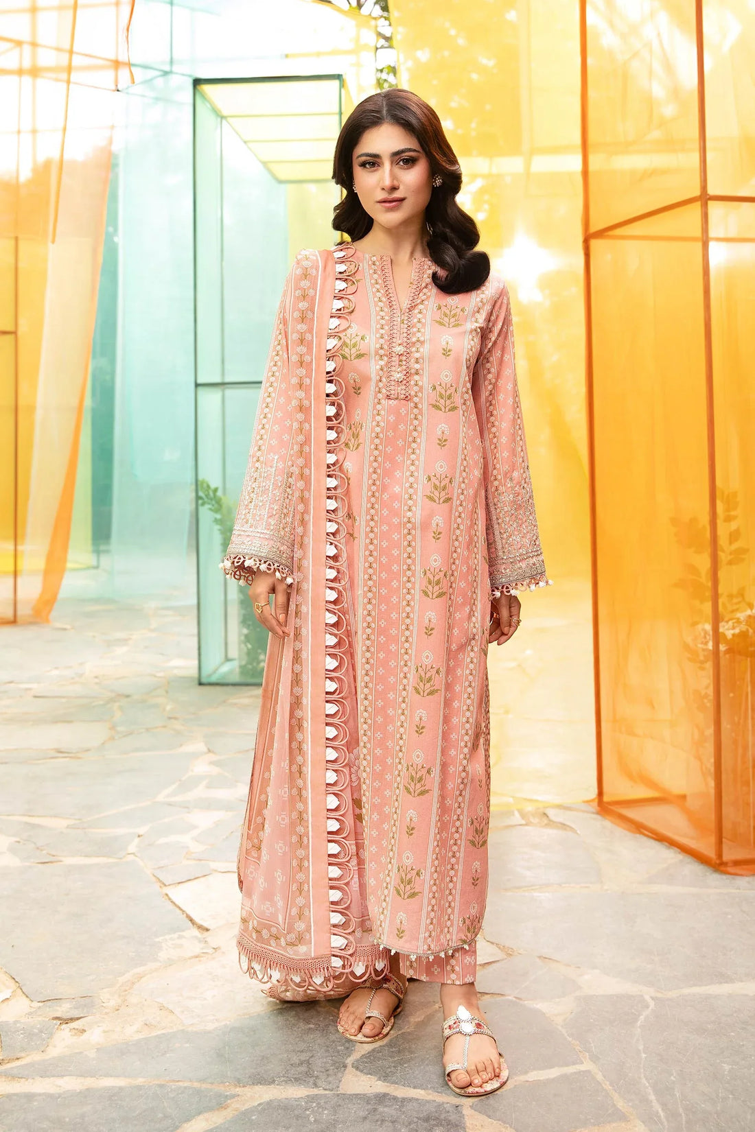 Maria B | M Basic Summer Lawn 25 | MB-CUS25-711B - Rang-e-Khaas