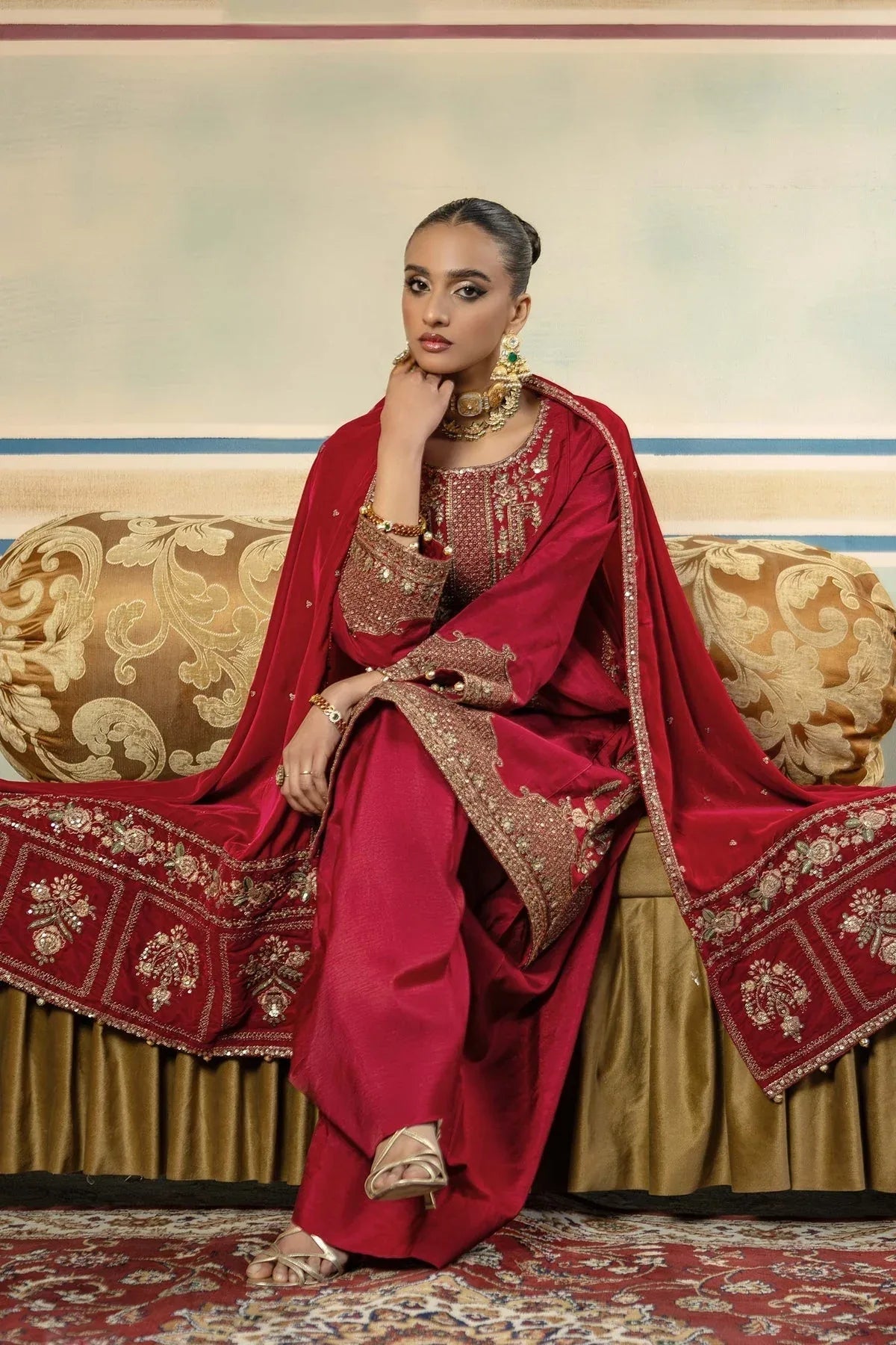 Maria B | M Basics Festive Velvet |  MB-USW24-602 - Rang-e-Khaas