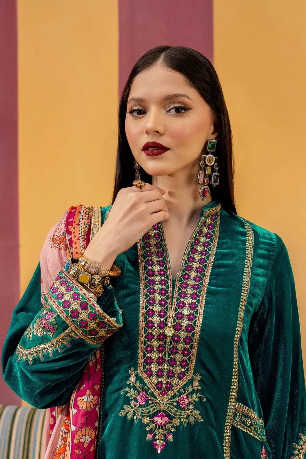 Maria B | M Basics Festive Velvet | MB-USW24-604 - Rang-e-Khaas