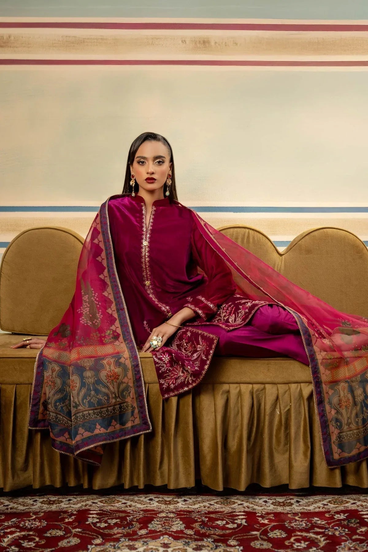 Maria B | M Basics Festive Velvet | MB-USW24-605 - Rang-e-Khaas