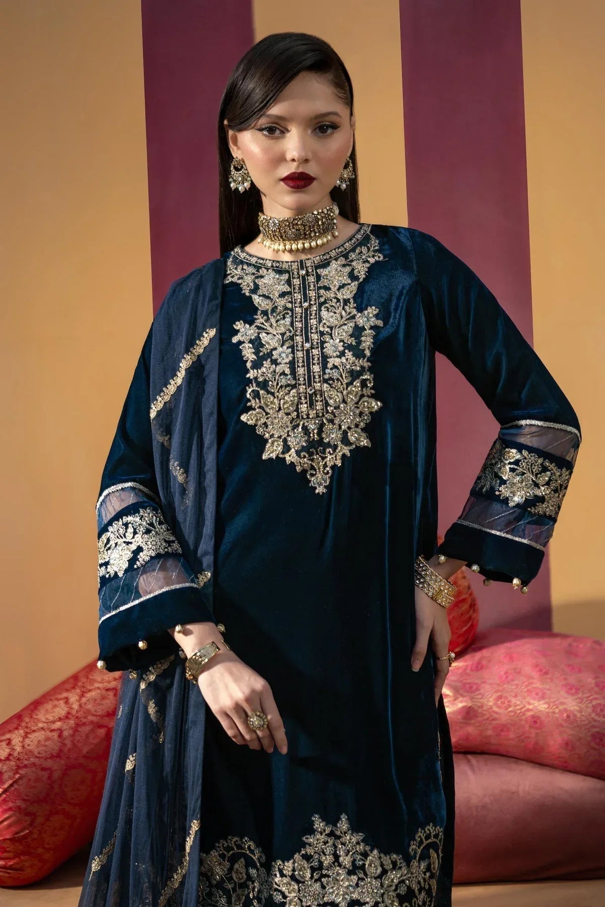 Maria B | M Basics Festive Velvet | MB-USW24-607 - Rang-e-Khaas
