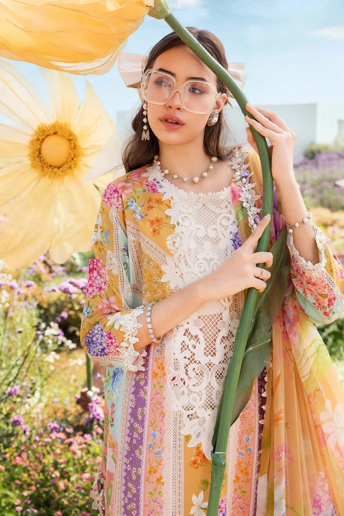Maria B | M Prints 25 | MPT-2509-A - Rang-e-Khaas