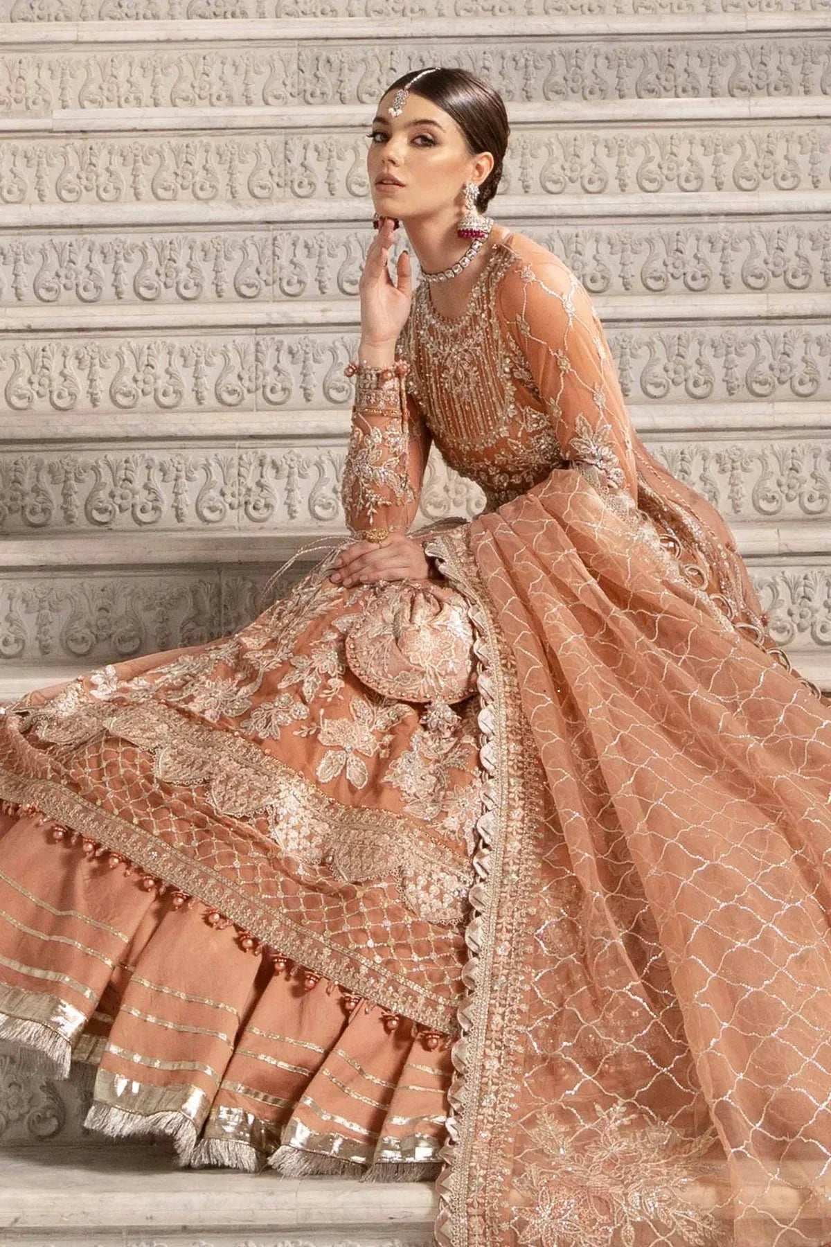 Maria B | Mbroidered Fabrics 2024 | BD-2804 - Rang-e-Khaas