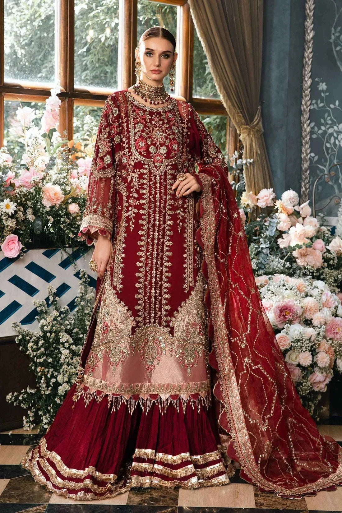 Maria B | Mbroidered Fabrics 2024 | BD-2807 - Rang-e-Khaas