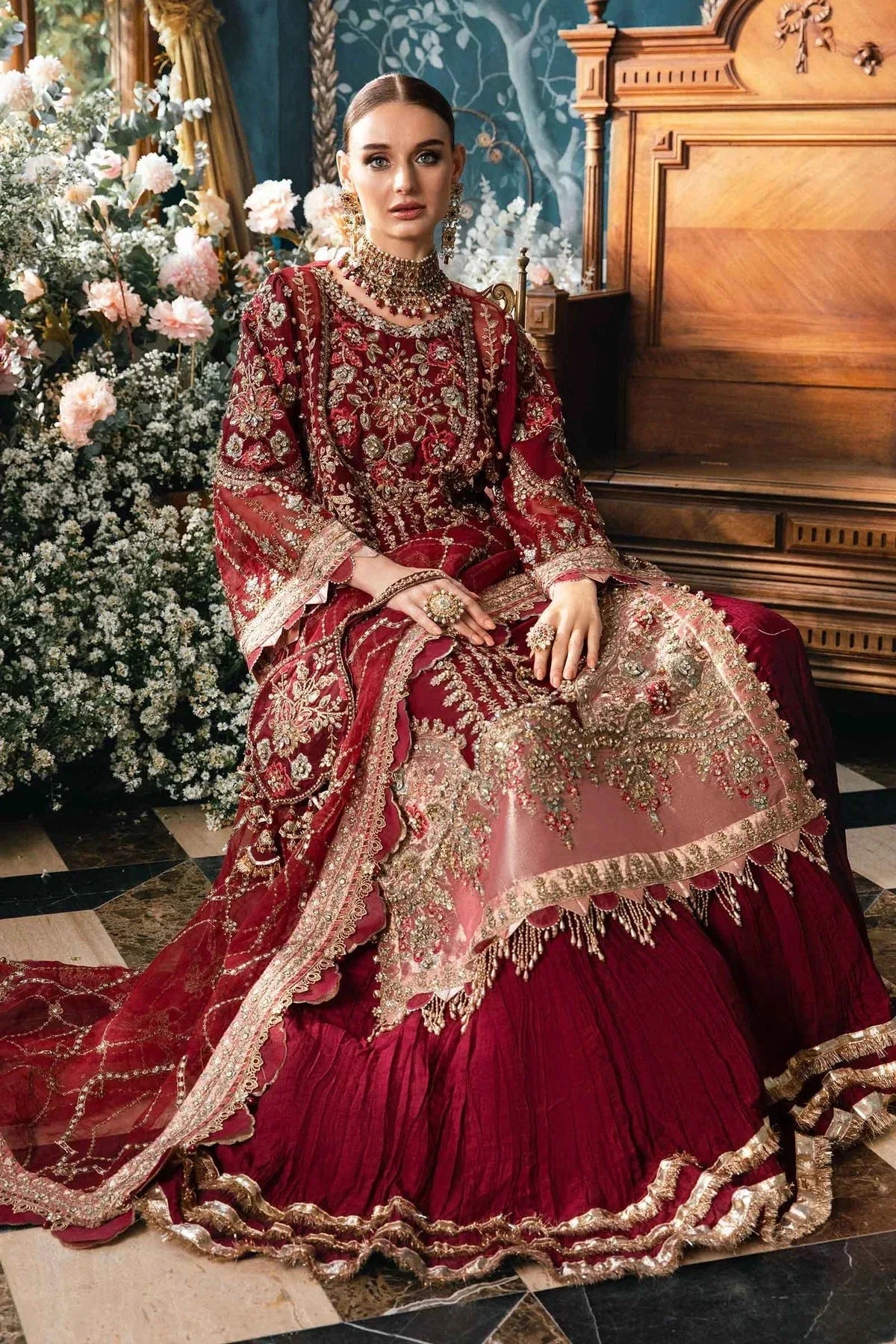 Maria B | Mbroidered Fabrics 2024 | BD-2807 - Rang-e-Khaas