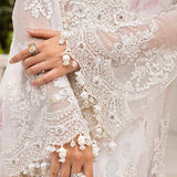 Maria b 3 Piece Unstitched Embroidered Chiffon Suit | MPC-25-101 - Rang-e-Khaas