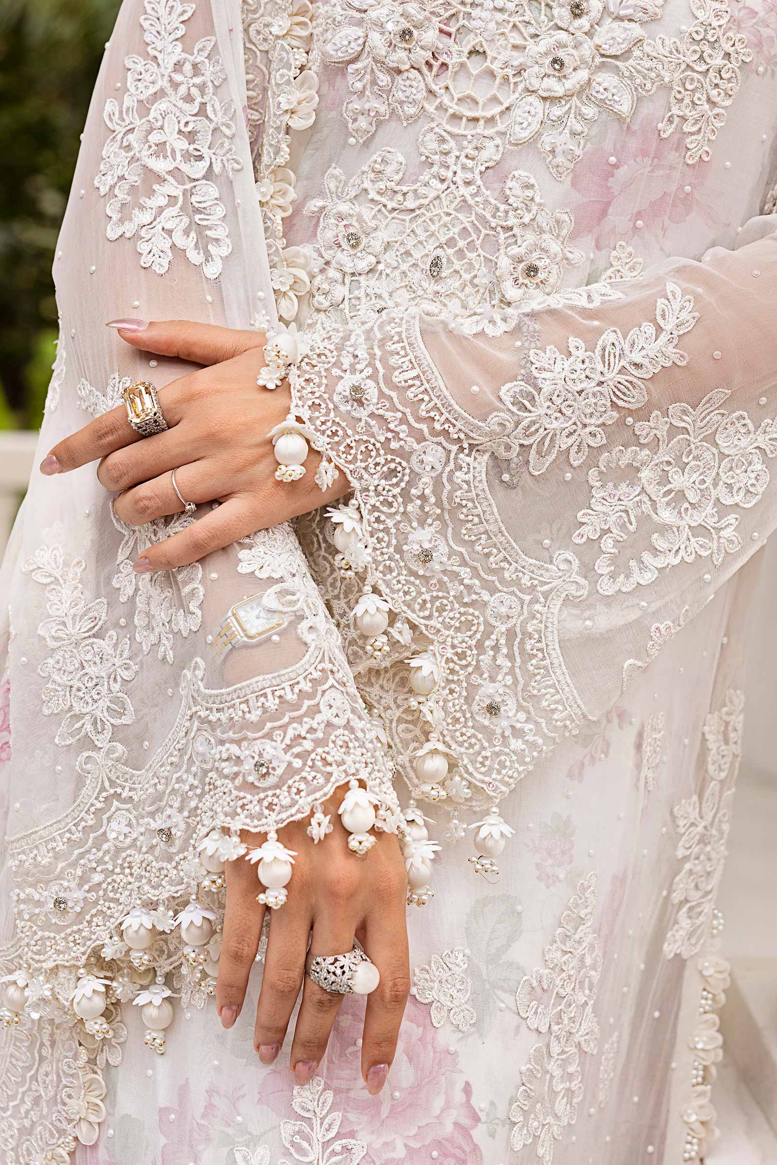 Maria b 3 Piece Unstitched Embroidered Chiffon Suit | MPC-25-101 - Rang-e-Khaas