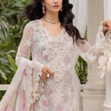 Maria b 3 Piece Unstitched Embroidered Chiffon Suit | MPC-25-101 - Rang-e-Khaas