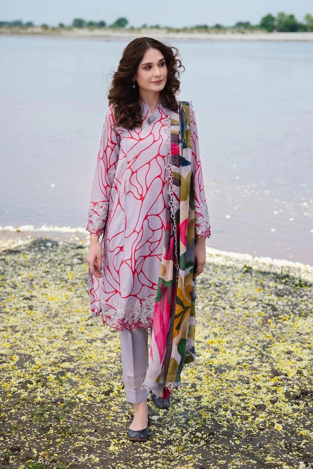 Maria b | M Basics Lawn | 404-A - Rang-e-Khaas