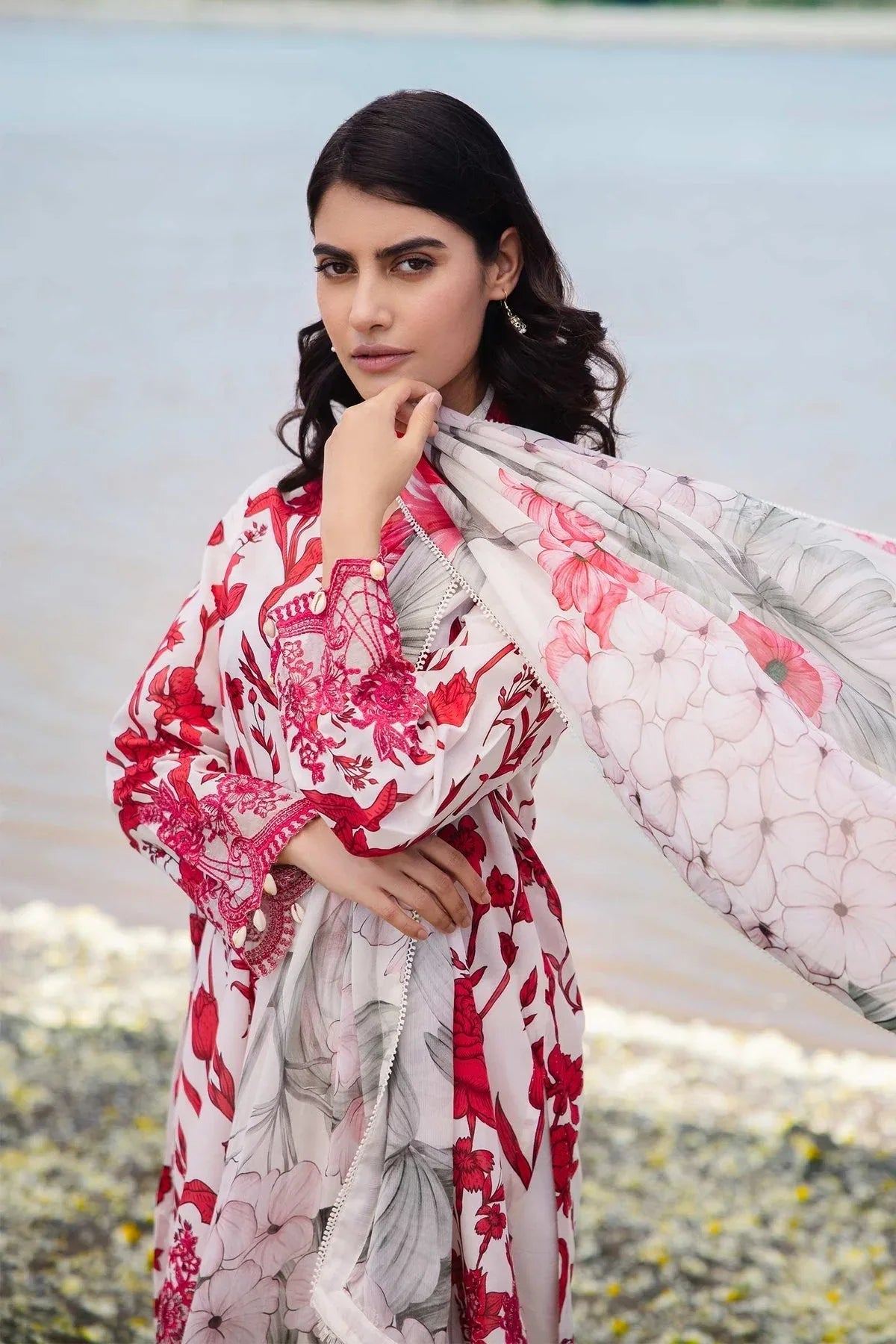 Maria b | M Basics Lawn | 405-A - Rang-e-Khaas