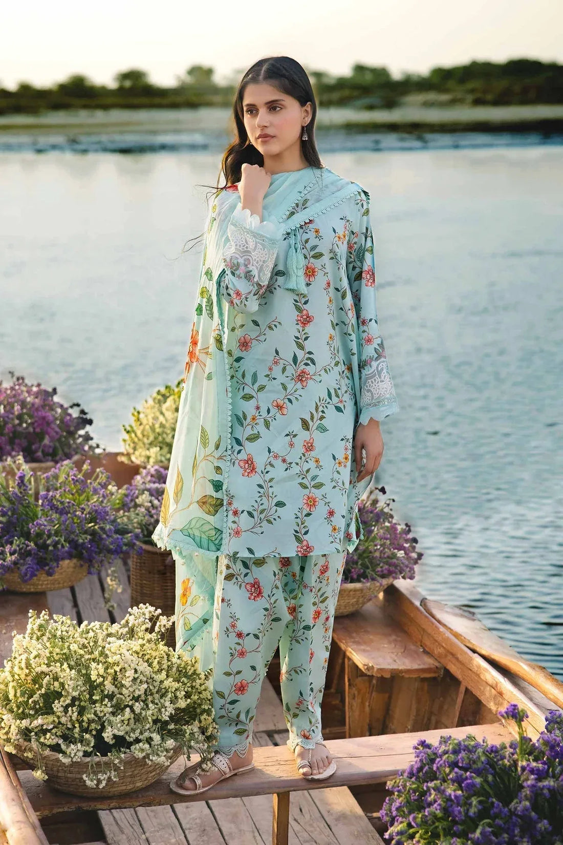 Maria b | M Basics Lawn | 406-B - Rang-e-Khaas