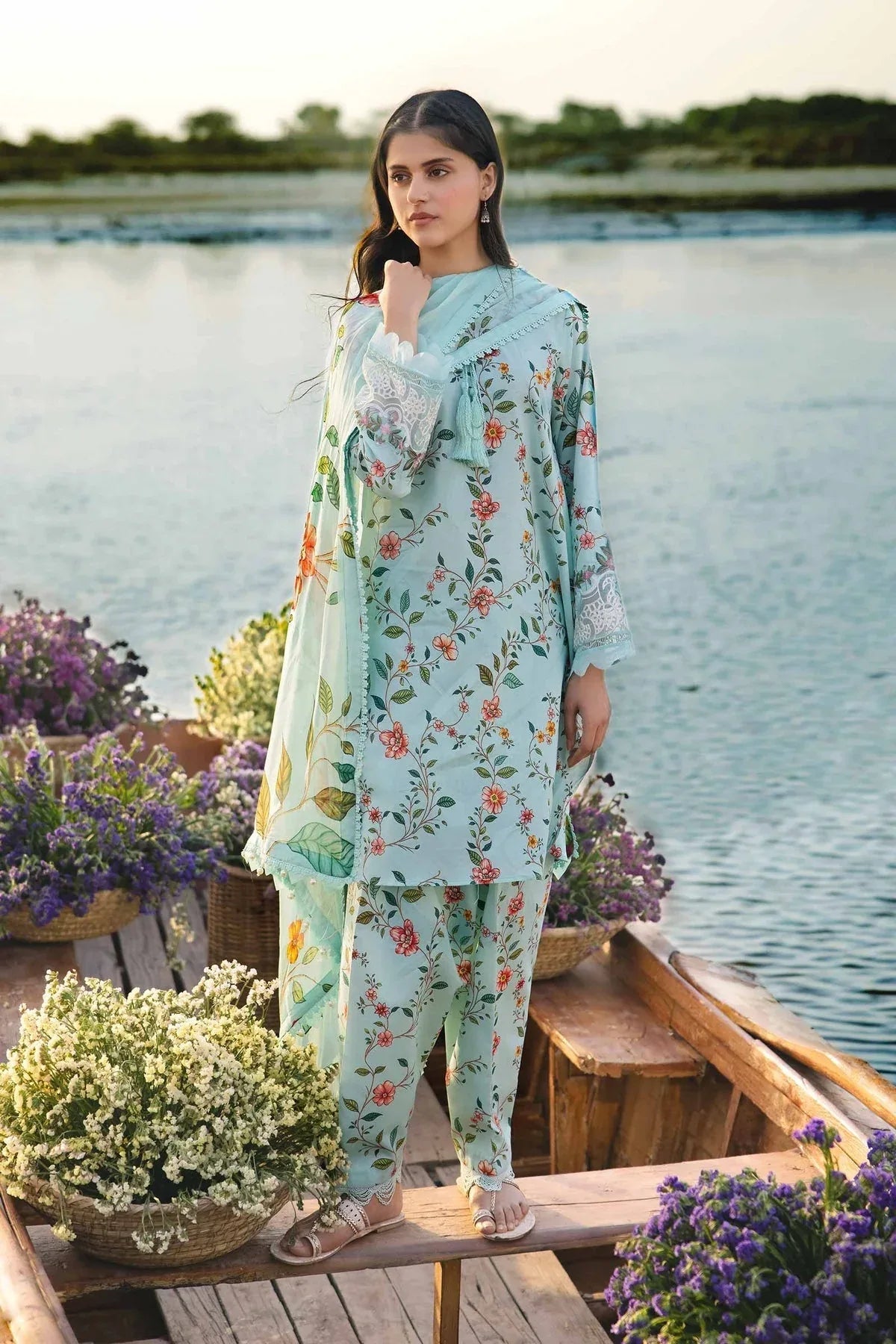 Maria b | M Basics Lawn | 406-B - Rang-e-Khaas