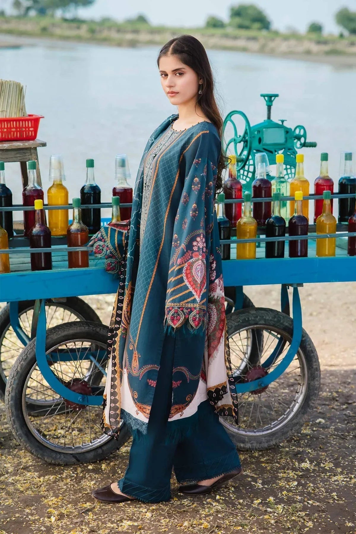 Maria b | M Basics Lawn | 407-A - Rang-e-Khaas