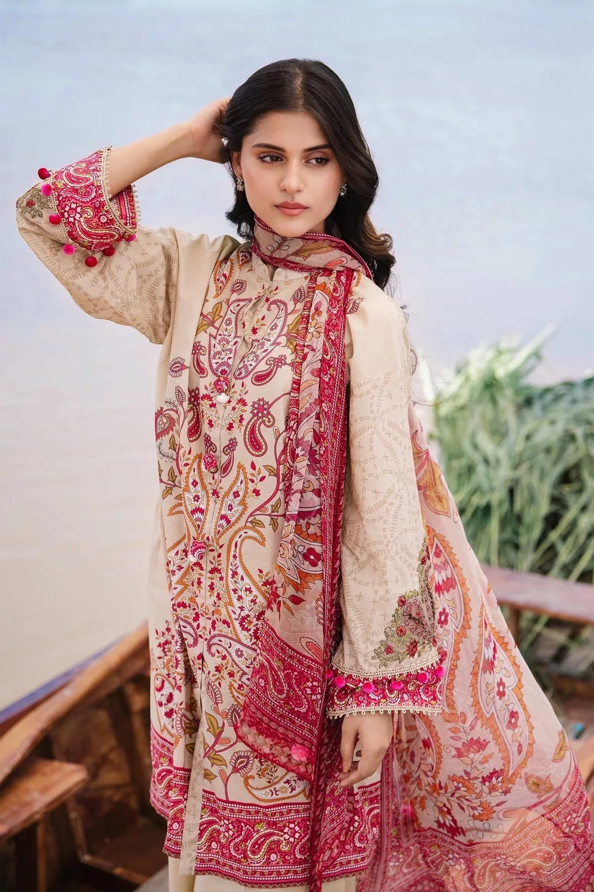 Maria b | M Basics Lawn | 410-B - Rang-e-Khaas