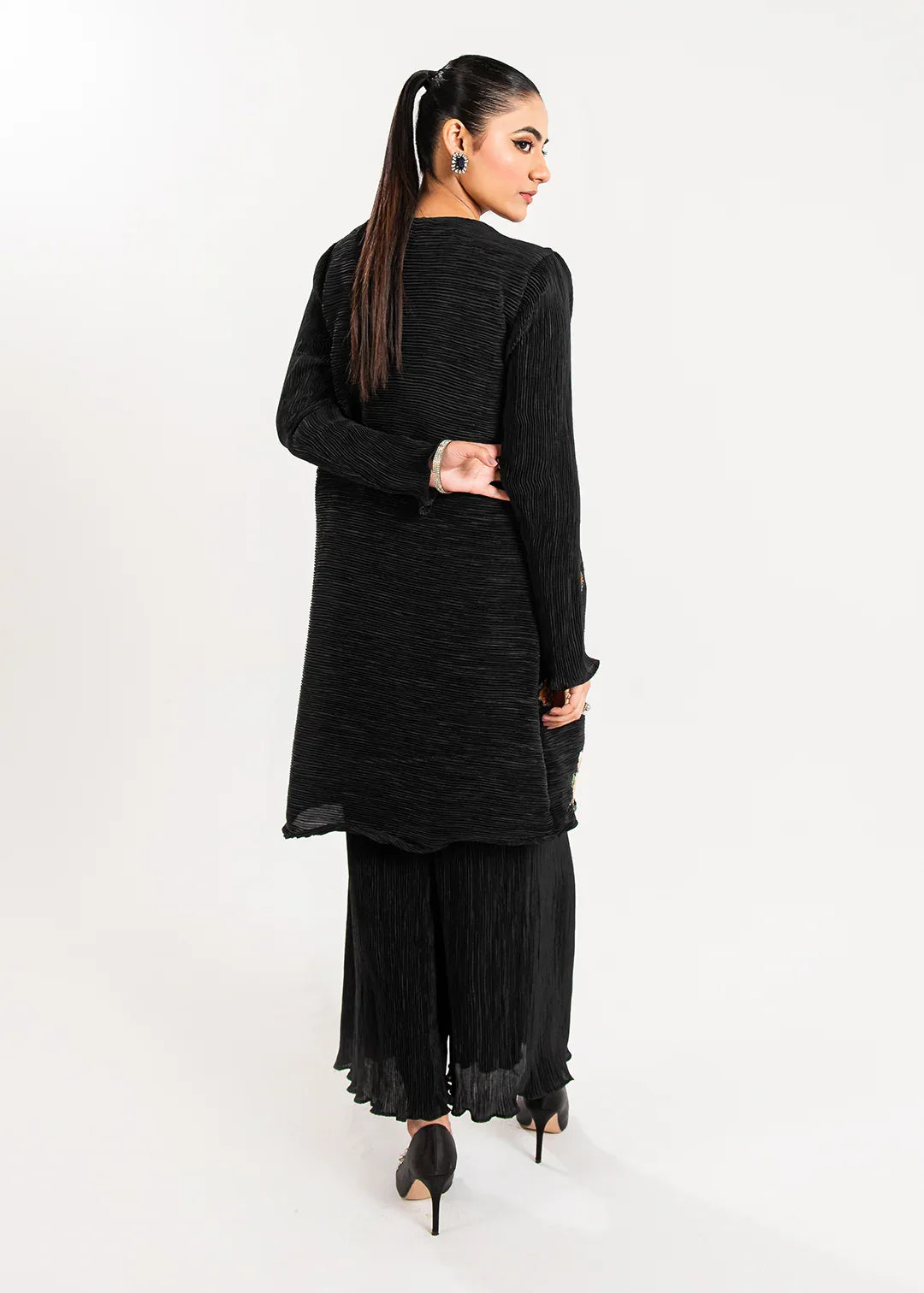 Maria Osama Khan | Claire Pleated Silk | Twilight - Rang-e-Khaas