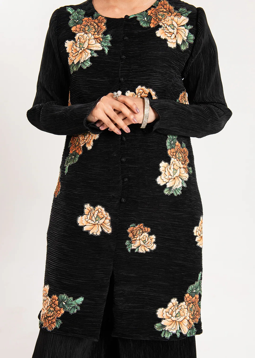 Maria Osama Khan | Claire Pleated Silk | Twilight - Rang-e-Khaas