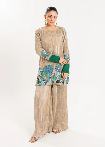 Maria Osama Khan | Claire Pleated Silk | Stardust - Rang-e-Khaas